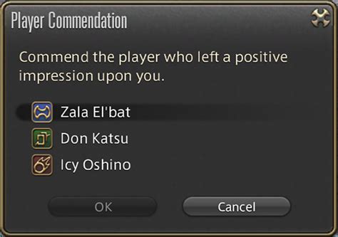 player commendation ffxiv|Player Commendation